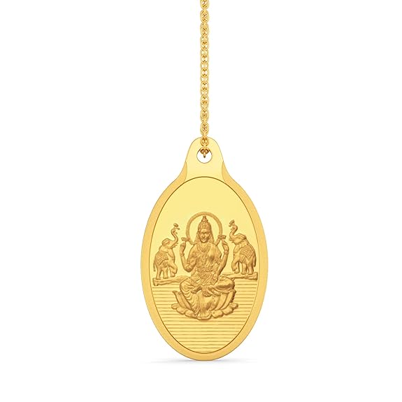 MELORRA 24KT(999) Goddess Lakshmi Gold Coin Pendant - 2 Grams Gold Pendants