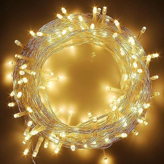 Lexton 40 Feet LED Decorative String Light | Warm White | Plug Sourced | Pack of 10 | for Indoor & Outdoor Decorations, Diwali, Christmas, Wedding, Party, Lawn