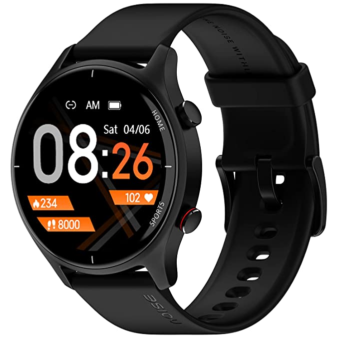 Noise Twist Round dial Smart Watch with Bluetooth Calling, 1.38" TFT Display, up-to 7 Days Battery, 100+ Watch Faces, IP68, Heart Rate Monitor, Sleep Tracking (Jet Black)