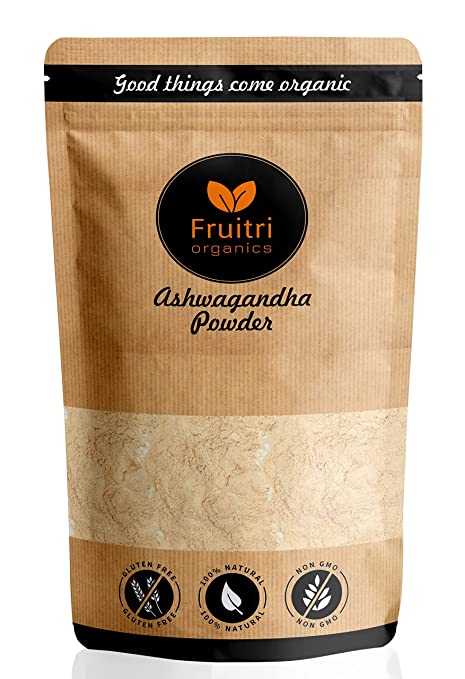 Fruitri Organic Ashwagandha root Powder, fight anxiety and stress (200 Grams), 1 Pcs