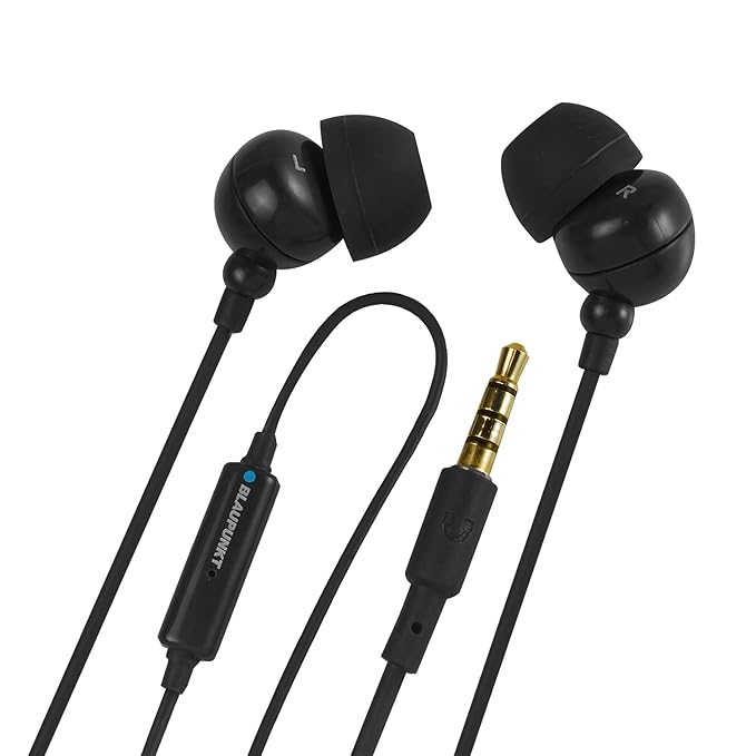 [Apply Coupon] - Blaupunkt EM-05M in-Ear Wired Earphone with Mic and Deep Bass HD Sound Mobile Headset with Noise Isolation and with customised Extra Ear gels(Black)