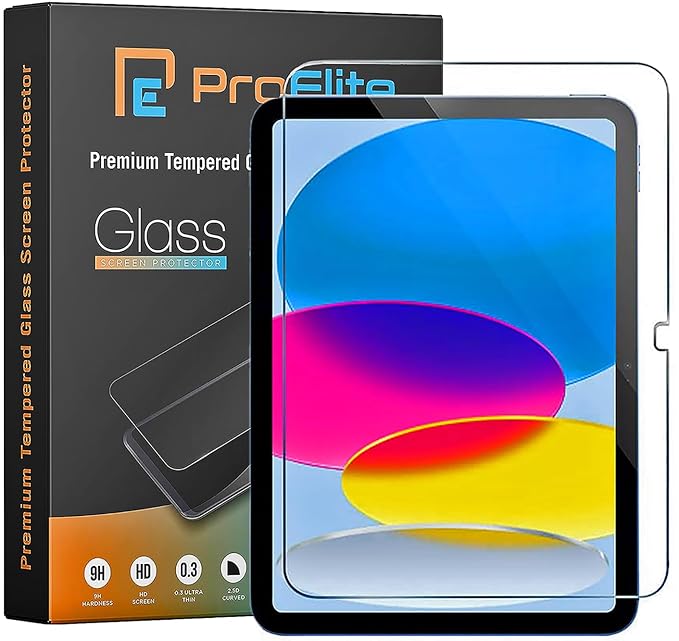 ProElite Premium Tempered Glass Screen Protector for Apple iPad 10th Generation 10.9 inch