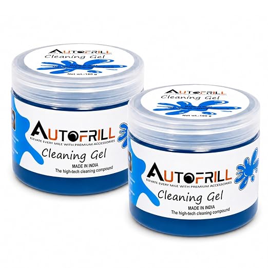 AUTOFRILL Cleaning Gel for Car AC Vent Interior Dust Keyboard Cleaner Super Universal Car Interior, Keyboard, PC, Laptop, Electronic Gadget Cleaning Kit Car Cleaning Gel (Blue - 160 gm) (Pack of 2)