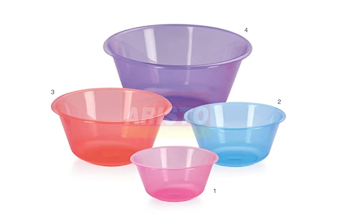 Aristo Bowl for Mixing, Snacks, Kitchen, Serving Food, Microwave Safe Plastic Bowl 2100ml Capacity - Color may vary