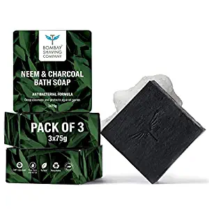 Bombay Shaving Company Charcoal and Neem Bath Soap | Pack of 3,75g each