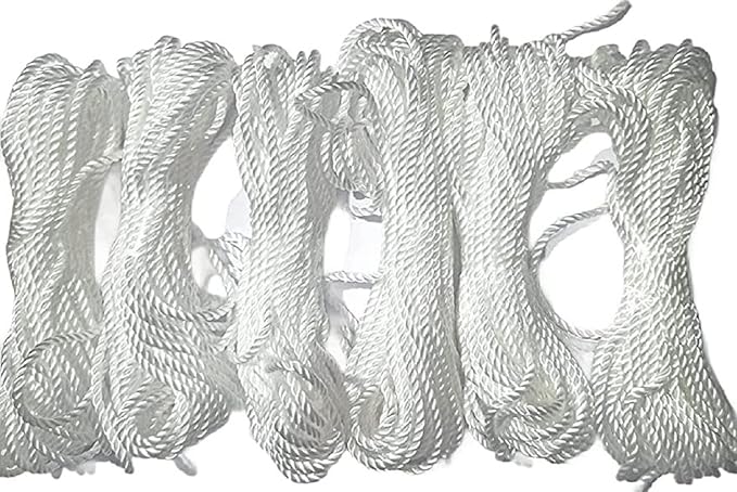 PM Luxury Roof Mount Pulley (for Individual Pipes) Cloth Drying Hanger Only Rope (6) Nylon Rope for Cloth Drying Pulley