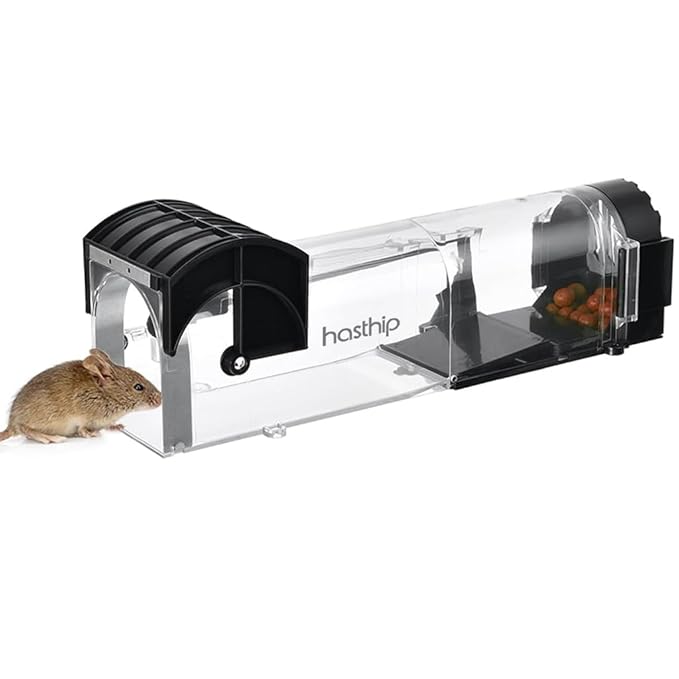 HASTHIP® Rat Trap Cage for House Garden Patio, 32 cm Humane Mouse Trap Cage, Reusable Enlarged Smart Rat Catcher and Rodent Trap for Mice, Pets, Rodents