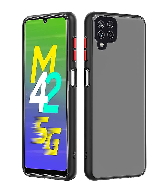 Amazon Brand - Solimo Bumper for Samsung Galaxy M42 5G (Polycarbonate_Black)