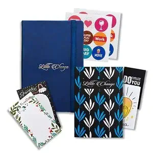 Amazon Basics Undated 2026 Planner with Daily, Weekly and Monthly Sections, To-Do Lists, Bookmarks and Stickers (A5, Blue)