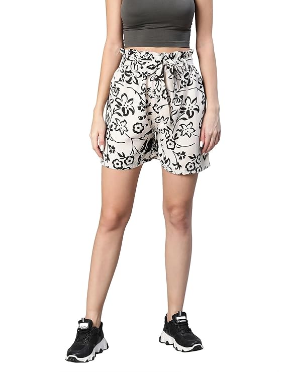 oxolloxo Floral Print Elasticated Women Shorts