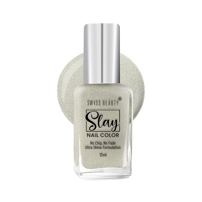 Swiss Beauty Slay Nail Color, Ultra Shine Formulation, Long Lasting, Nails, 13 Ml, Shade - Lucent