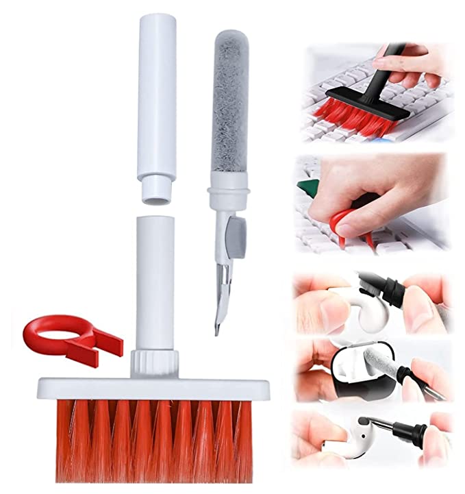 Sounce 5-in-1 Multi-Function Laptop Cleaning Brush/Keyboard Cleaning kit/Gadget Cleaning kit Gap Duster Key-Cap Puller for Laptop, Keyboard and Earphones