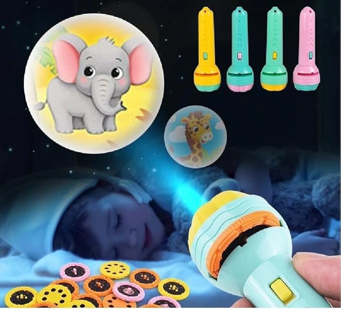 Graphene Safe Kids Slide Torch Projector, Made of Environmentally Friendly ABS Materials, Easy to Use with Interchangeable Slides, Convenient Flashlight for Nighttime Safety