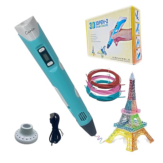 Camin® 3D Pen Professional | 3D Printing Drawing Pen | 3D Pen for Kids | 3D Pen Set with PLA Filament Included - Ready to Create(Random Color)