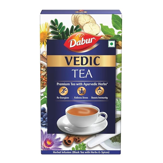 Dabur Vedic Tea - 250g (Black Tea) | Chai Handpicked from Assam, Nilgiri & Darjeeling | Soulful Aroma & Rich Taste | Premium Tea
