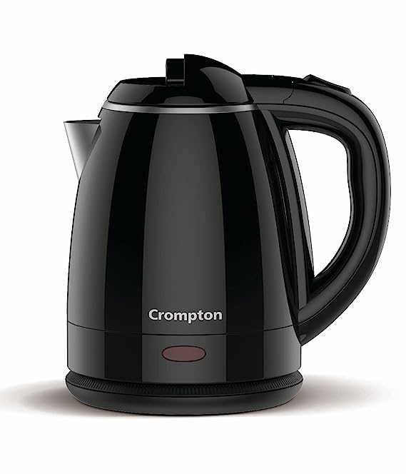 Crompton ActivHot Electric Kettle | 1.2 Litres | Cool Touch | Black
