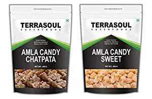 [Apply Coupon] - Terrasoul Superfoods Sweet & Chatpata Amla Candy COMBO of 2 (Gooseberry) Dried High Fiber, Energy Boosting For All Age Groups, Rich In Dietary Fibres, Boosts Digestion (PACK OF 2 - 400x2)