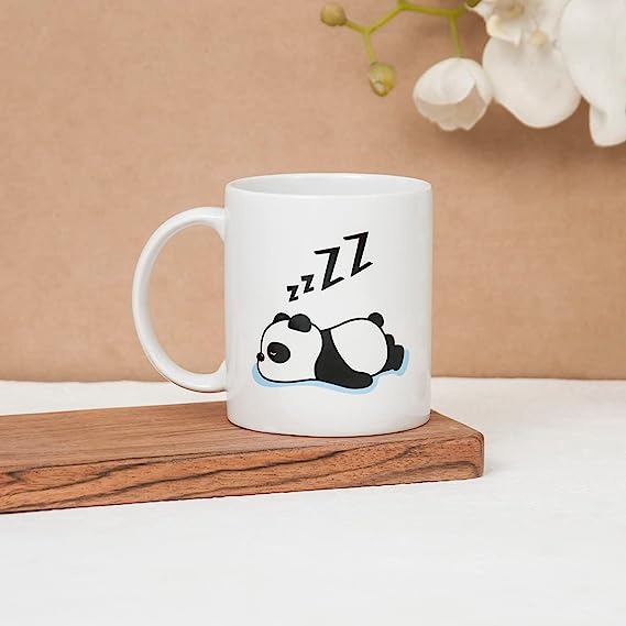 Clay Craft CC MM1 Swiss REZ7 Microwave Safe Coffee Mug for Gift to Couples Wife Husband Boyfriend Girfriend Brother 300ml, Panda