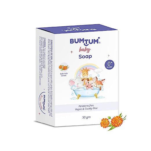 [Apply Coupon] - Bumtum Baby Soap Parabens Free Vegan& cruelty Free 50Gm