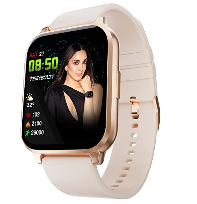 Fire-Boltt Ninja 3 Plus 1.83" Display Smartwatch Full Touch with 100+ Sports Modes with IP68, Sp02 Tracking, Over 100 Cloud Based Watch Faces (Beige)