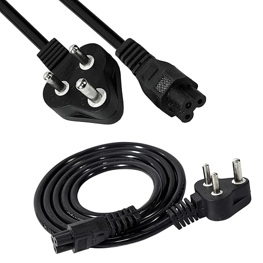Storite 1.5M 3 Pin Laptop Power Adapter Cable, Black