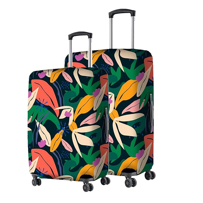 Nasher Miles Polyester Protective Luggage Cover Set of 2 (Small-Medium) - Jungle Design