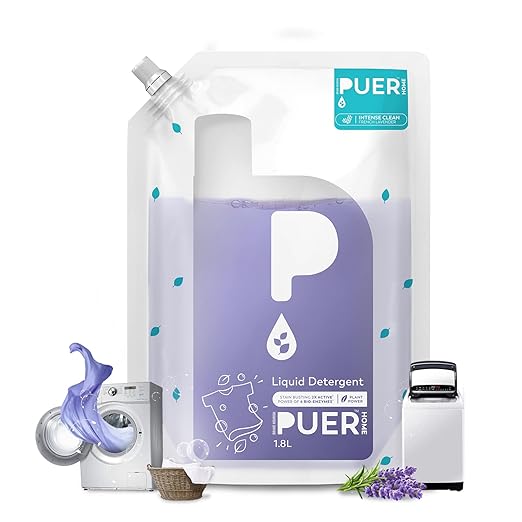 Natural Liquid Detergent, Intense Clean, 1800Ml| French Lavender|Labsa & Bleach Free| Eco-Friendly & Non-Toxic| Tough On Stains & Odour, Smells Awesome, Protects Colour, Baby Safe