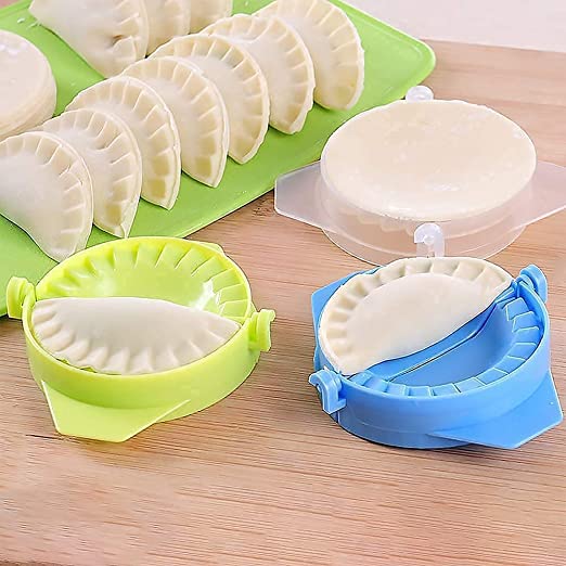 Khedu Feb Plastic Momos Maker Garijalu Maker Tool Gujiya Maker Device Easy Mould Machine Cooking Tool Multicolor