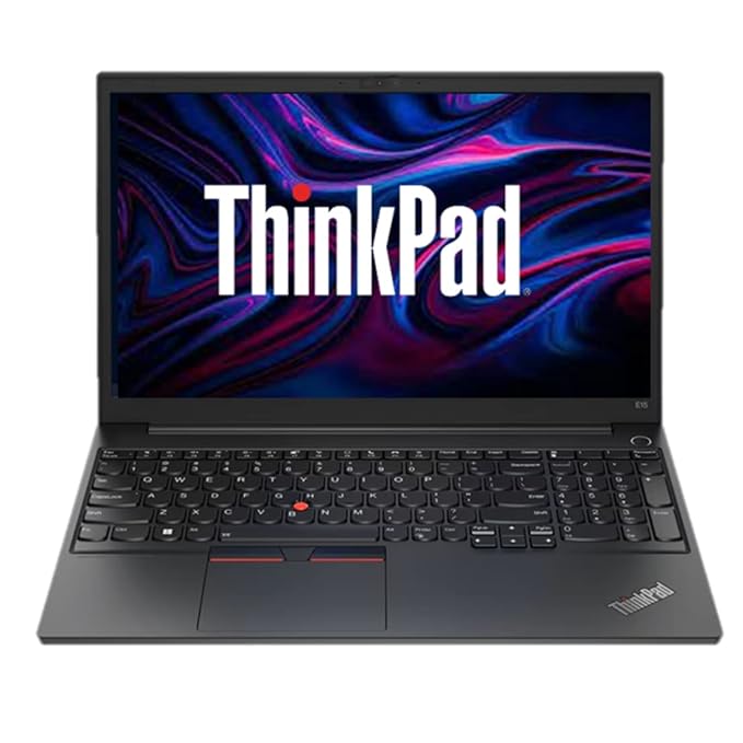 Lenovo ThinkPad E15 Intel Core i5 12th Gen 15.6" FHD Thin and Light Laptop (8GB RAM/512GB SSD/DOS/FPR/Black/1.7 kg), 21E6S05G00