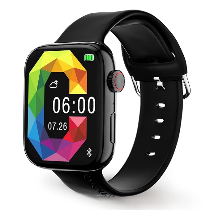 GIZMORE Star 1.85 IPS Large Display with Rotating Crown Controls| AI Voice Assistant | Bluetooth Calling Smartwatch