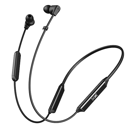 Boat Rockerz Trinity Wireless in Ear Earphones with 150H Playtime, Crystal Bionic Sound Powered by HiFi, Signature Sound, Beast" Mode, Enx" Tech, ASAP" Charge,IPX5,Dual Pairing(Cosmic Black)