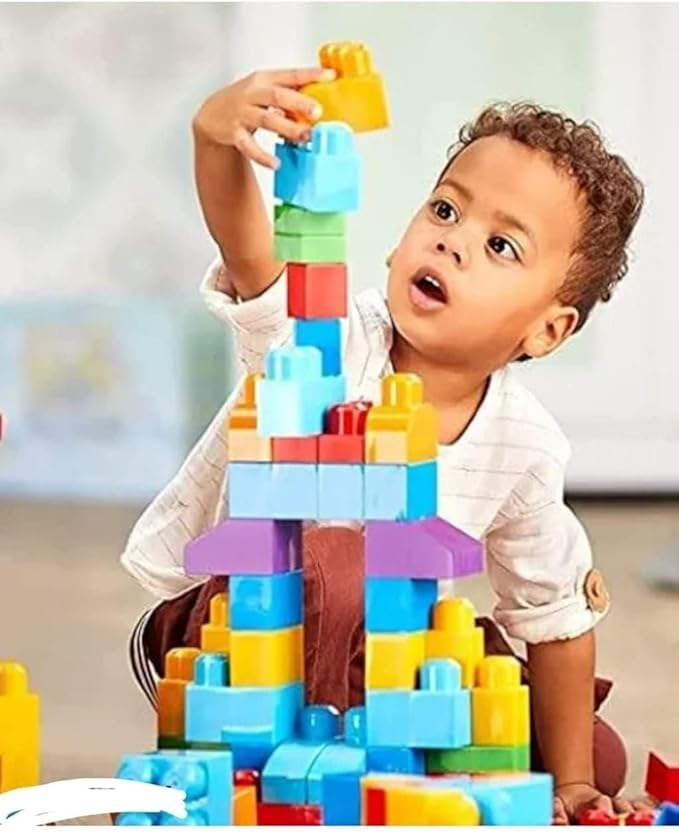 Humming Bird Kid's 80 Pcs Big Mega Sized Blocks Toys Building and Construction Block Set for Children Boys and Girls (Multicolor)