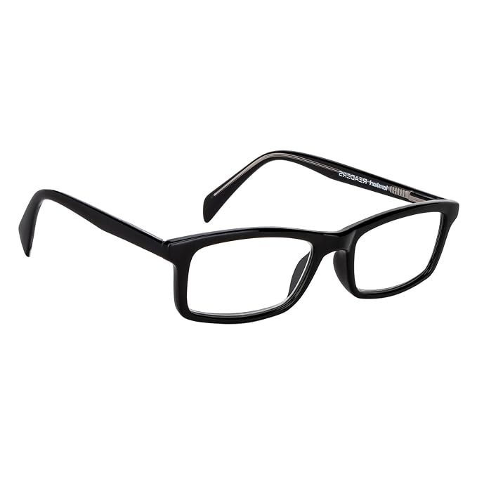Lenskart Reading Glasses | Men & Women | Black Rectangular Full Rim | + 1 Power | LR E11058