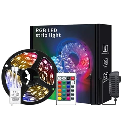 Gesto 5 Meter LED Strip Lights |300 Led RGB Strip Light with Adaptor |Operated with 16 Modes Remote Controller|Multicolor LED Lights for Home Decoration, Bedroom,Diwali Decoration & False Ceiling