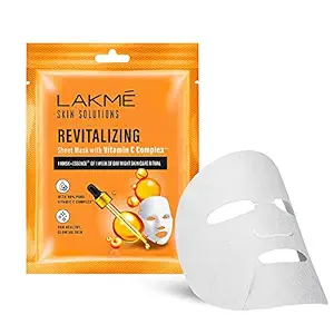 Lakme Skin Solutions Sheet Mask Revitalizing With Vitamin C 25Ml, Pack Of 1
