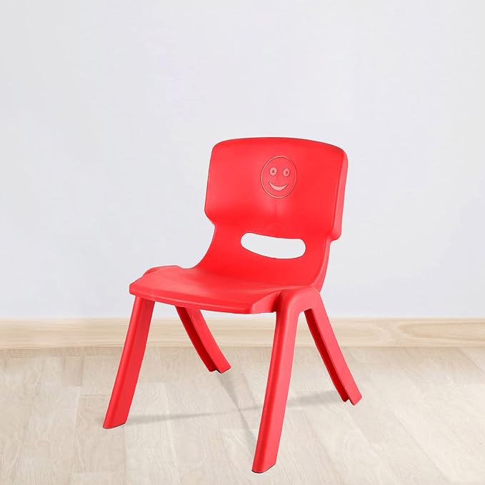 [Apply Coupon] - Cello Bolt Baby Comfortable Kids Chair with Backrest for Study Chair|Play|Dining Room|Bedroom|Kids Room|Living Room|Indoor-Outdoor|Dust Free|100% Polypropylene Stackable Chairs, Red