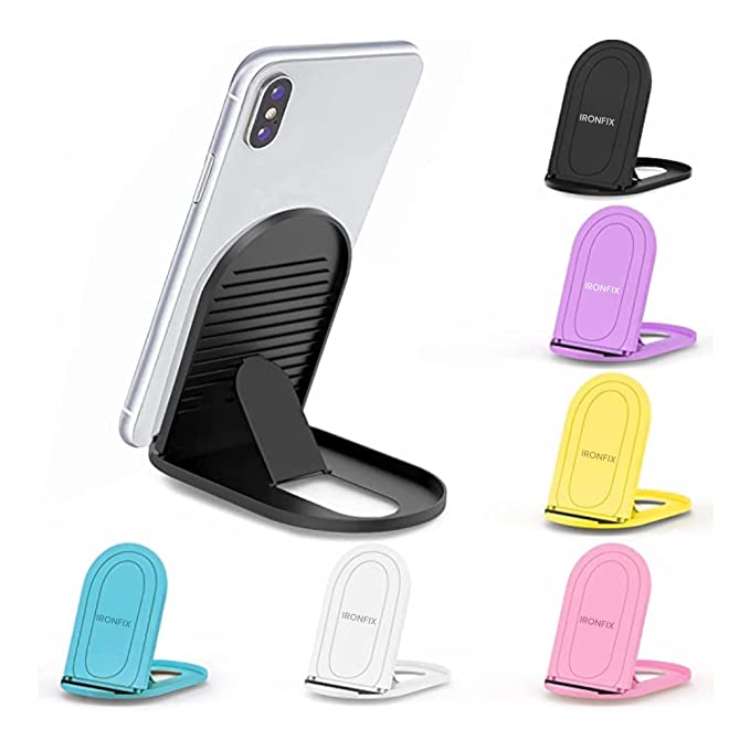 IRONFIX® Portable Foldable Multi Angle Pocket Mobile Stand for Table, Table Mobile Stand, Mobile Holder for Table Bed Desktop