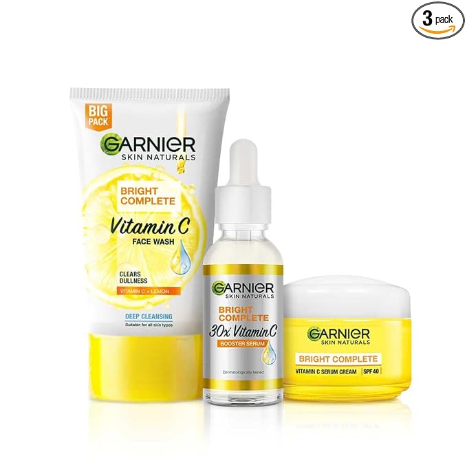 Garnier Bright Complete Vitamin C Brightening Regime Kit for Skincare