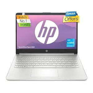 HP Laptop 14s, 12th Gen Intel Core i3-1215U, 14-inch (35.6 cm), FHD, 8GB DDR4, 512GB SSD, Intel UHD Graphics, Thin & Light, Dual Speakers (Win 11, MSO 2021, Silver, 1.46 kg), dy5008TU