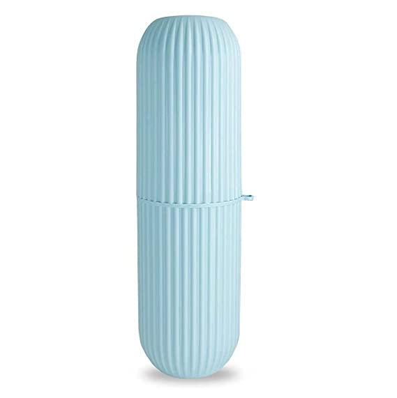 Raxon Innovation Travel Toothbrush Toothpaste Case Holder Portable Toothbrush Storage Plastic Toothbrush Holder | Toothbrush Holder for Travel | Plastic Toothbrush Holder (Blue- 1 Nos)