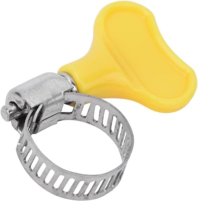XML Hose Clamp Stainless Steel Water Pipe Clamp Range Turn Key Clamp Worm Gear Clamps Ideal for Plumbing Adjustable (Pack of 4)