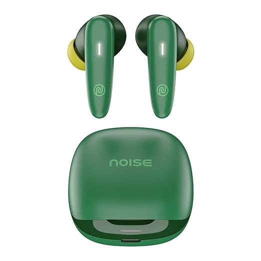 Noise Buds VS401 in-Ear Truly Wireless Earbuds with 50H of Playtime, Low Latency(up-to 50ms), Quad Mic with ENC, Instacharge(10 min=200 min),10mm Driver, BT v5.3(Forest Green)