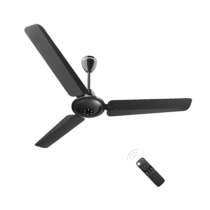 [Apply Coupon] - atomberg Efficio Alpha 1200mm BLDC Motor 5 Star Rated Classic Ceiling Fans with Remote Control | High Air Delivery Fan with LED Indicators | Upto 65% Energy Saving | 1+1 Year Warranty (Gloss Black)