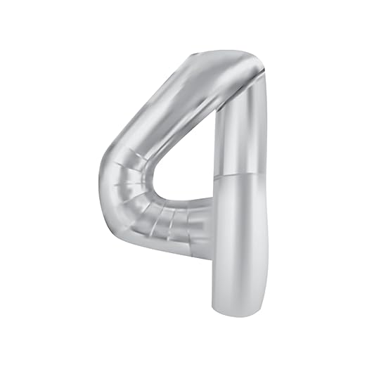 JUST PARTY 16 Inch Silver 7 Number Foil Balloons for Birthday/Anniversary/Bachelorette/Wedding/Farewell & Other Ocassions, Make Your Own Custom Phrase