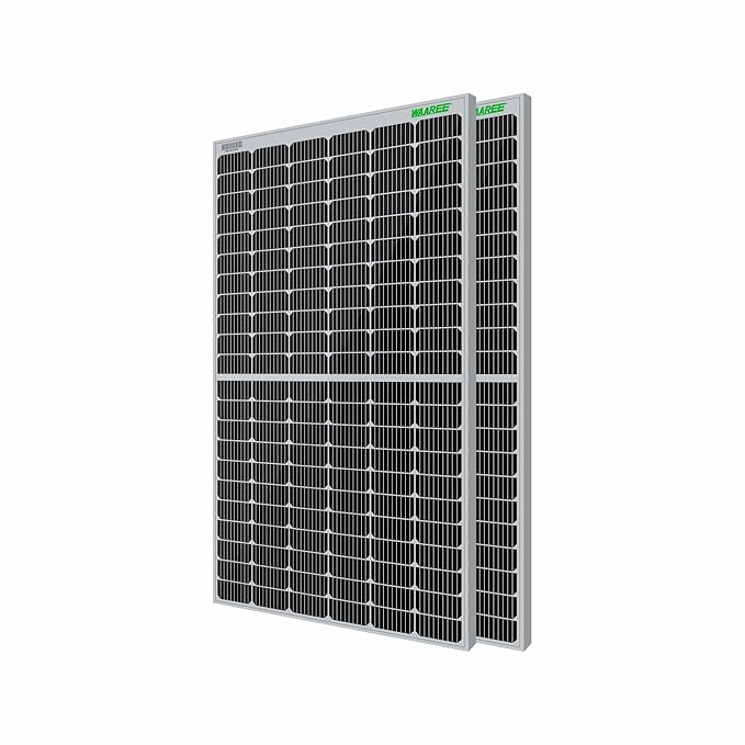 WAAREE Solar Panel 545 Watt (Pack of 2) Halfcut 24 Volts 144 Cells Dual Glass Mono Perc Bifacial Solar Panels (Bi-55-545 Pack of 2, 545 X 2)