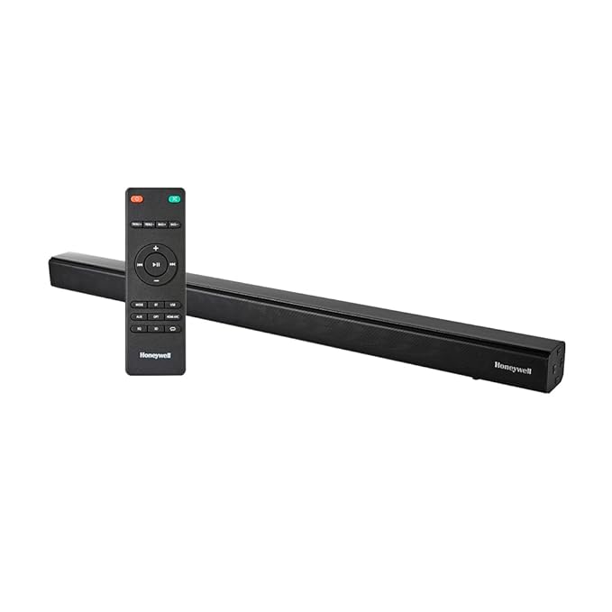 Honeywell Newly Launched Suono P2000 60W Soundbar (94cms), 2.0 Channel Stereo Sound, 51mm*4 Drivers, Bluetooth V5.0 (10m Range), with Remote, 3 EQ Mode, BT, AUX, USB, Optical & HDMI-2 Years Warranty