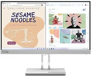 Lenovo L22e-40, 21.4 Inch (54.48 cm), FHD 1920x1080, 75Hz, Grey, 4ms, 16.7Mn Colors, AMD FreeSync, TUV Eye Comfort, Low Blue Light, Smart Display Customization Artery, HDMI Monitor