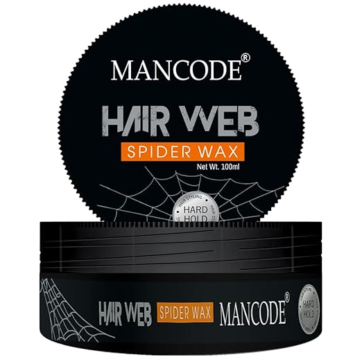 [Apply Coupon] - Mancode Spider Hair Web Wax For Men - 100ML | Extra Long Lasting Powerfull and Strong Hold | Improve your Hair Volume and Texture | Non Sticky Stylish Look.