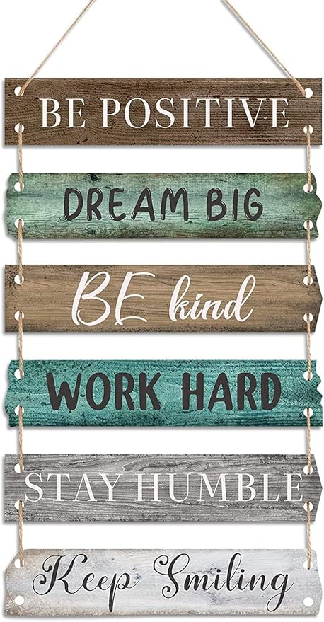 Wall Decor for Living Room - Wall Hangings for Home Decoration - Wall Decoration Items for Living Room - Wall Art - Bedroom Wall Decor - Rigid Eco-Friendly Recycled Board - 6 pcs, Retro