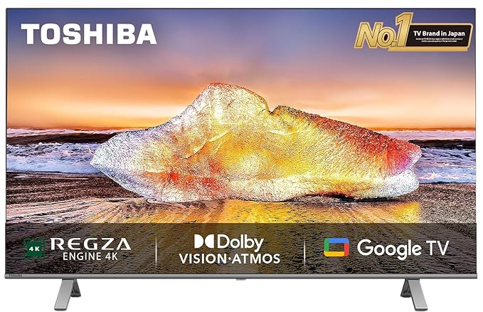 [Apply Coupon] - TOSHIBA 139 cm (55 inches) 4K Ultra HD Smart LED Google TV 55C350MP (Silver)
